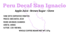 Peru Decaf San Ignacio, 227g
